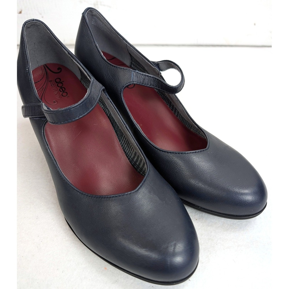Abeo Vanessa Womens 10M Navy Leather Mary Jane Pumps B.I.O.system